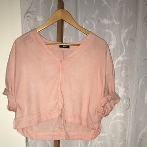 UO Vintage-style peach crop top